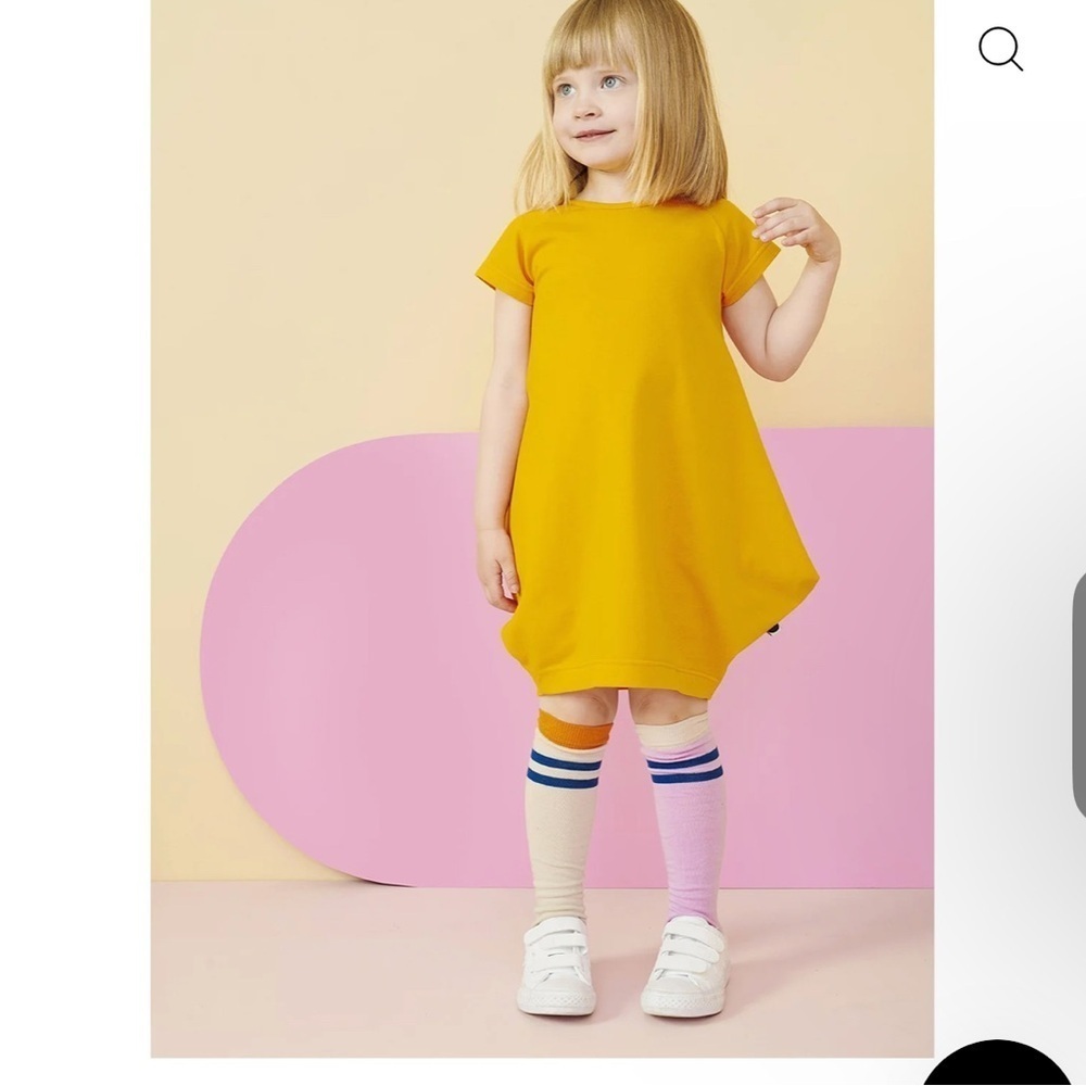 Orange Kids Dress Euro brand Papu stories. Euro 98/104 3 to 4 yr  110/116 5 to 6